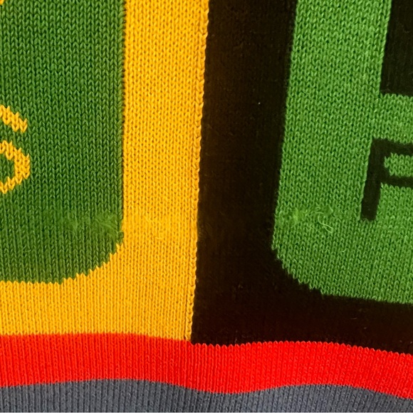 Kenzo Green Intarsia Knit Crew Neck Jumper - Picture 5 of 7